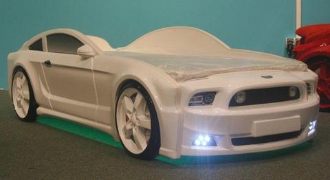 Łóżko AUTO samochód MG 3D w zestawie z materacem i oświetleniem LED!