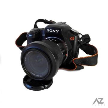 Lustrzanka Sony Alpha 350 + duży zestaw fotograficzny