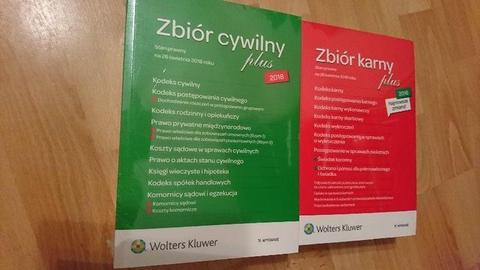 Kodeksy: Zbiór cywilny PLUS+Zbiór karny PLUS 2018