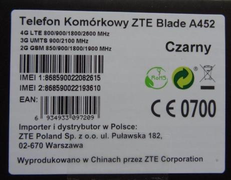 Telefon ZTE Blade A452 Dual SIM