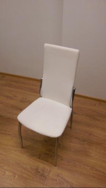 Krzesła białe 6 sztuk. używane STAN IDEALNY !!!