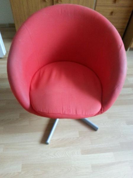 Fotel IKEA czerwony