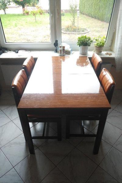 Stół i krzesła ZESTAW PRL