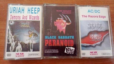 Ac/Dc , Black sabath , Uriah Heep - kasety magnetofonowe