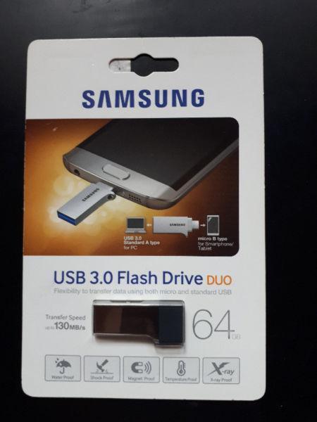 Pendrive Samsung Flash Drive DUO 64GB [USB 3.0, micro USB]