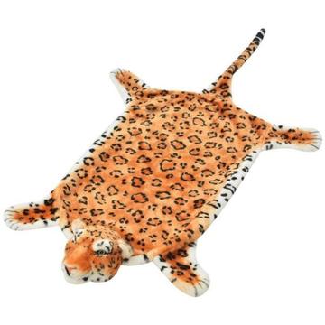 vidaXL Pluszowy dywan, leopard, brązowy, 139 cm (80170)