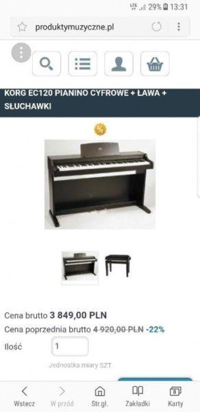 Pianino cyfrowe KORG EC 120