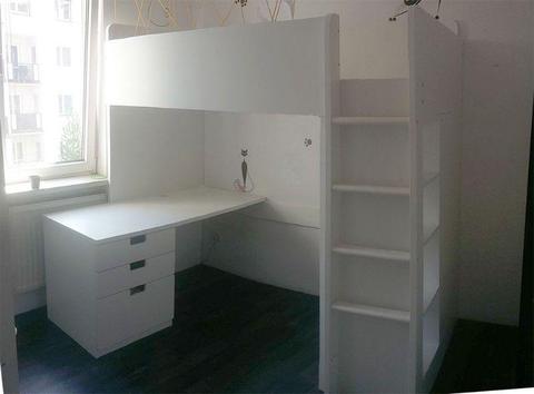 Łóżko piętrowe z biurkiem,szufladami i szafą Ikea Stuva + Gratis