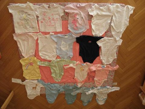 Wyprawka niemowlęca - duży zestaw ubranek dla dziewczynki