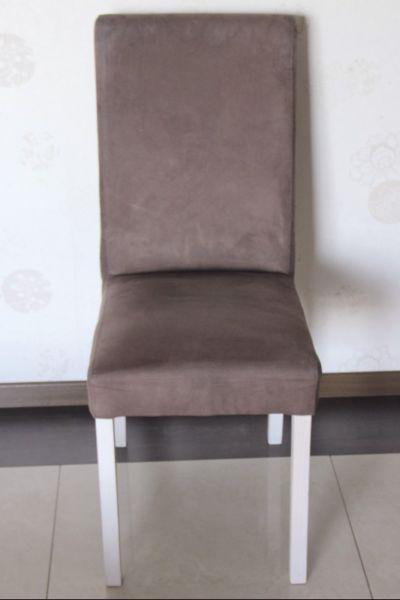Eleganckie miękkie krzesła z obiciem Select Comfort - 6 szt w kompecie brąz