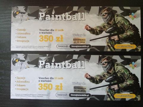 Voucher Paintball Interskills dla 10 osób wart 350zł CAŁA POLSKA Kraków