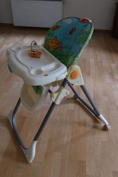 Krzesełko, fotelik do karmienia i leżaczek