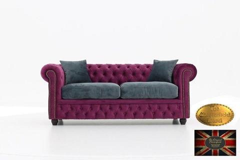 `Chesterfield sofa 3 os Brighton Fluweel mix