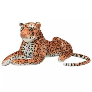 vidaXL Pluszowy leopard XXL brązowy (80165)