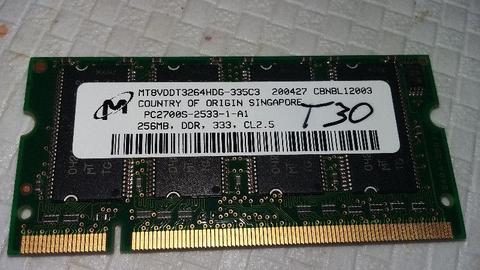 RAM DDR 256 MB z IBM T30