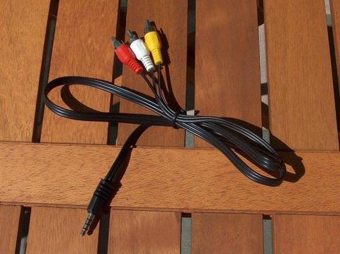 Kabel audio/video 3x RCA męskie -> mini JACK 3,5mm męski - długość 70cm