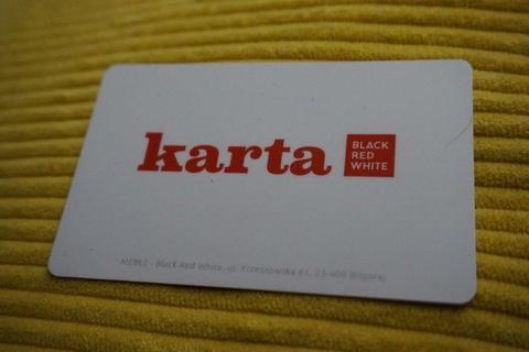 Karta BRW Black Red White o wartości 470 zł RZESZÓW meble dodatki akcesoria dywan szafka komoda