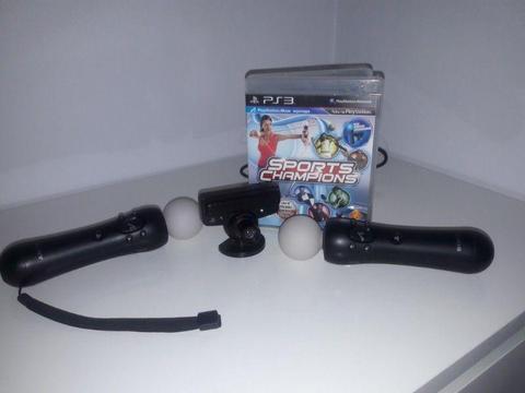 ZESTAW NA SONY PS3 PS4 PS MOVE 2 ROZDZKI KAMERKA GRA STAN IDEALNY WYSYLAM POBRANIOWO