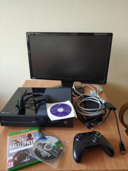 Konsola Xbox one + Pad + Monitor + 2 gry