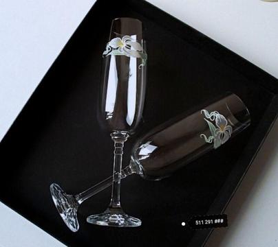 Kieliszki kryształowe do szampana | 190ml | 6 sztuk | vintage | kolekcjonerskie