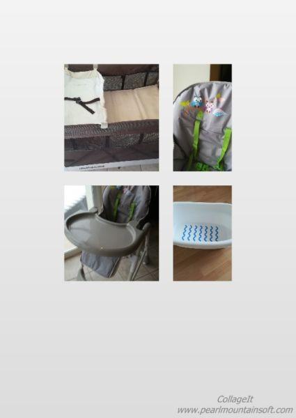 Okazja wyprawka, łóżeczko, przewijak, krzesełko do karmienia, wanienka