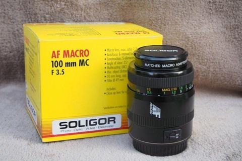 obiektyw Soligor 100 mm f/3.5 Macro do Canona
