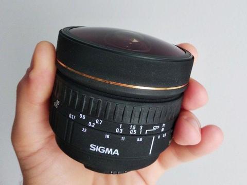 Obiektyw Sigma 8mm f/3.5 Nikon fisheye + obejma Nodal Ninja R1/R10