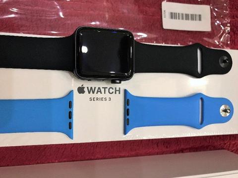 APPLE Watch Series 3 Space Grey 42 mm+Pasek Blue