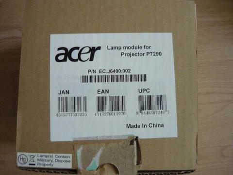 W pełni sprawna nowa lampa z modułem kopletna do projektorów ACER P7290, EC.J6400.002