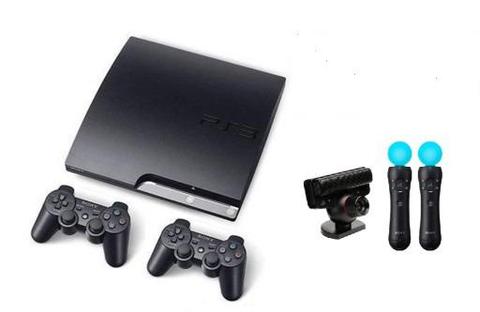 PlayStation 3 SLIM 500GB +2PADY+2MOVE + kamerka + 1 gra Start Party