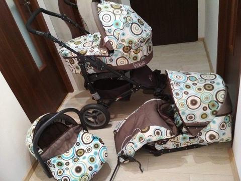 wózek 3w1 wielofunkcyjny Baby Active Super stan