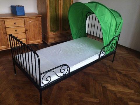 Łóżko IKEA MINNEN rośnie razem z dzieckiem, materac i baldachim Gratis