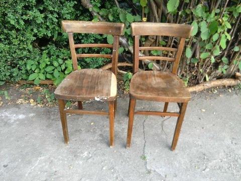 krzesło krzesła 2 szt lata 60 drewniane gięte prl retro wysyłka stare