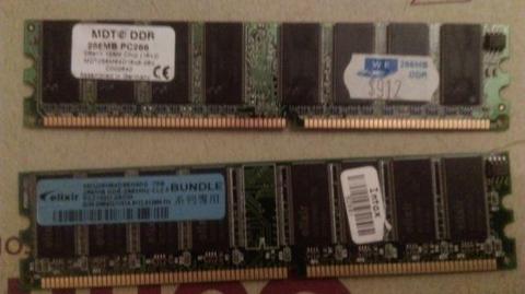Pamięć RAM DDR 2x 256 MB >>> KOMPLET 10 zŁ