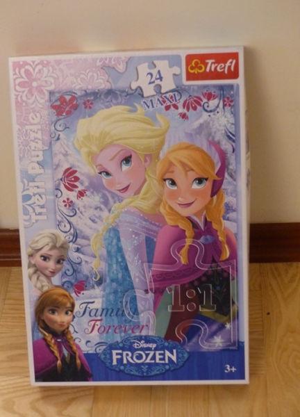 Puzzle Frozen, 3+, 24 maxi, jak nowe, okazja!