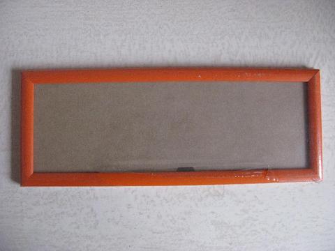 ramka drewniana 29,5 x 10 cm pomarańczowa nowa
