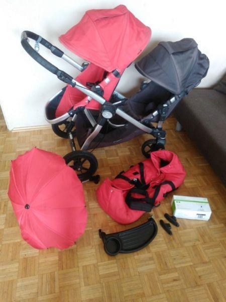 Wózek Baby Jogger City Select- 2 siedziska, gondola, adaptery maxi cosi, dodatki