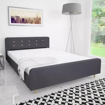 vidaXL Rama łóżka 140x200 cm, tapicerka materiałowa (243877)