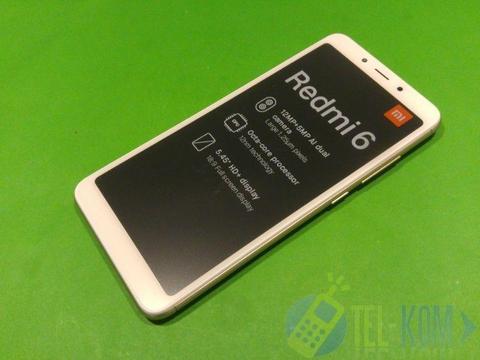 Najnowszy XIAOMI REDMI 6 Gold Dual Sim 3GB RAM 32GB ROM TEL-KOM BT3