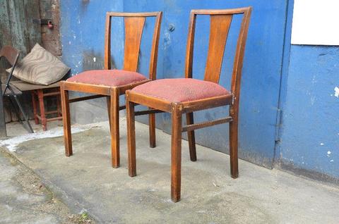 2 Krzesła na sprężynach, Oryginalne Krzesło PRL, Meble PRL, Fotele PRL
