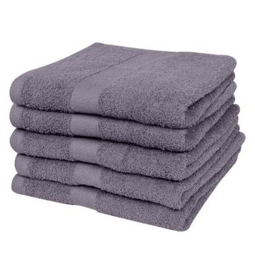 5x Ręczniki do rąk 100% bawełna 500 gsm 50 x 100 cm Antracytowe(130601)