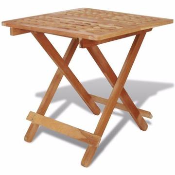 vidaXL Składany stolik z drewna orzechowego 50x50x49 cm (243128)