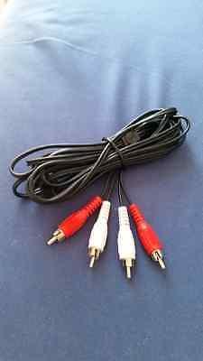 Kabel audio, 2 x cinch/2 x cinch, czarny, długość 5 m