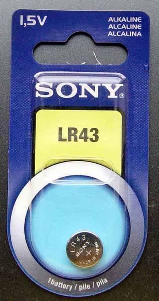 bateria sony LR43 1,5 V