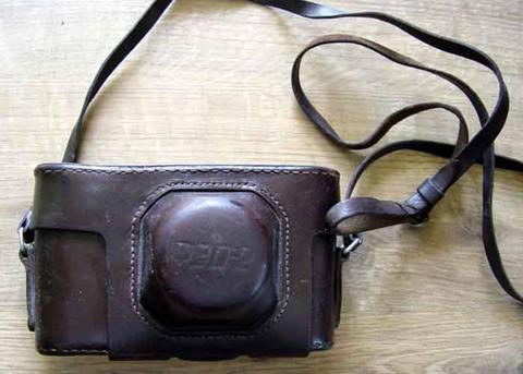 futerał na aparat skóra brąz