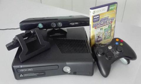 XBOX 360 SLIM WiFi + Kinect + 2Pad + Gry + Akcesoria - jak NOWY