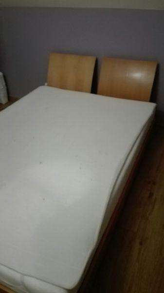 Łóżko dwuosobowe z materacem, łoże małżeńskie z materacem 140x200