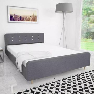 vidaXL Rama łóżka 140x200 cm, tapicerka materiałowa (243876)