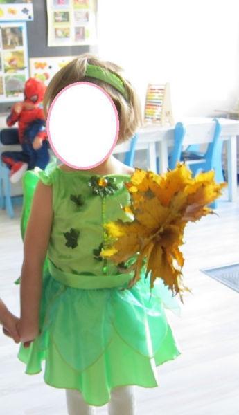 Przebranie Dzwoneczek-w kolorze zielonym, idealne na bal jesienny (3-4 lata)!