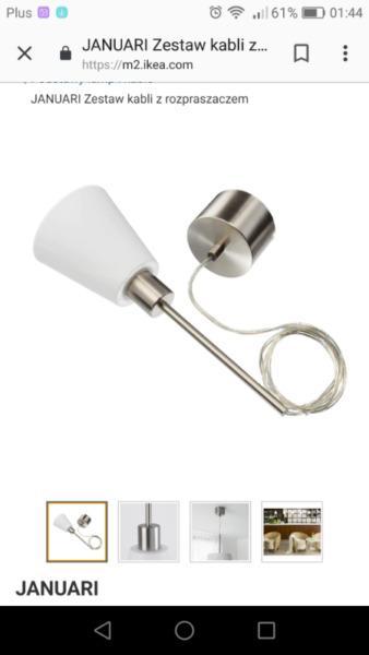 Lampy zyrandol Januari Ikea nowe lazienka kuchnia przedpokoj jadalnia
